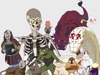 怪異たちのビジュアル。