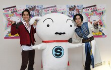 コラボ動画より。左から一ノ瀬颯演じるコウ、シロ、兵頭功海演じるカナロ。