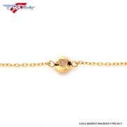 「シェリル・ノーム バースディ ブレスレット」トパーズの留め具の裏側。