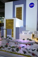 「スペースセンターエリア」展示物の様子。