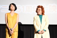 左から沢城みゆき、野沢雅子。