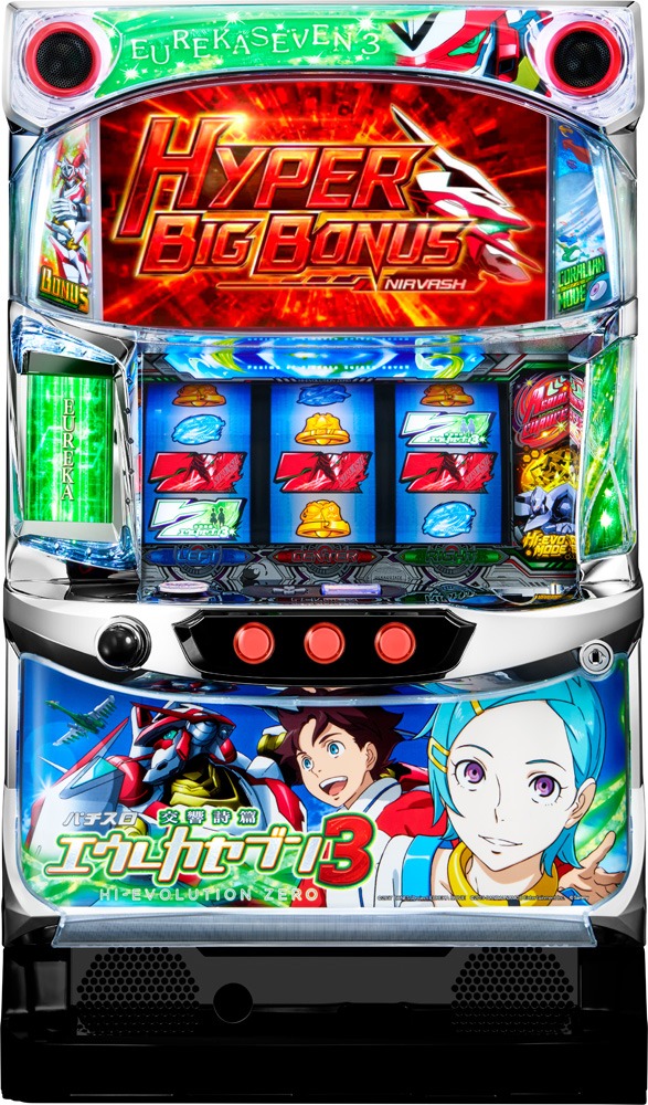 「パチスロ 交響詩篇エウレカセブン3 HI-EVOLUTION ZERO」イメージ画像。(c)2017 BONES/Project EUREKA MOVIE (c)BANDAI NAMCO Entertainment Inc. (c)Sammy2019