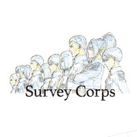 「Tシャツ：調査兵団」の原画。