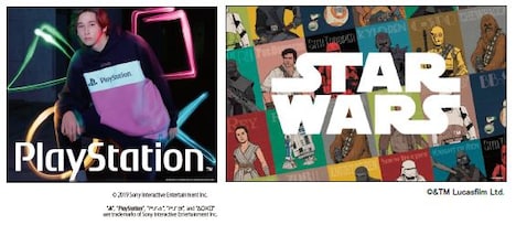 「PlayStation」コレクション、「スター・ウォーズ」コレクションのビジュアル。