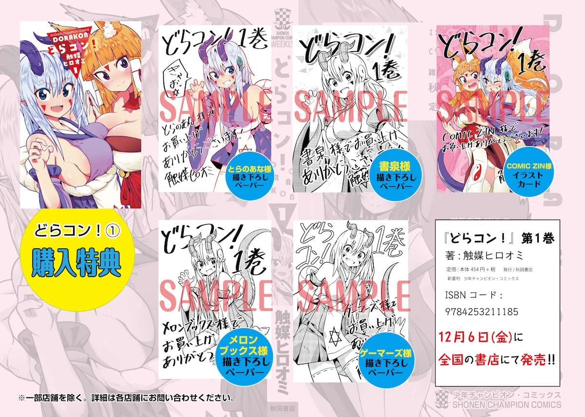 「どらコン！」1巻の購入特典。