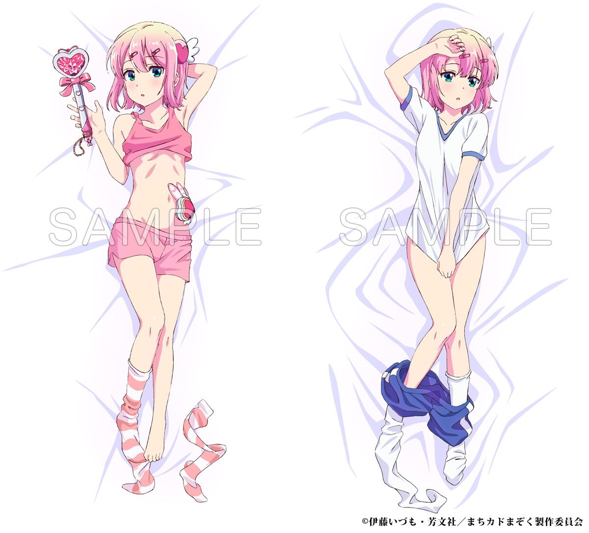 原画展で販売される抱き枕カバーのイメージ。