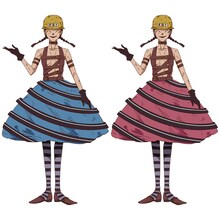 左から愛茸、舞茸（どちらもCV：鵜殿麻由）。