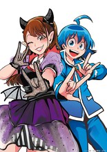 西修描き下ろしの「魔入りました！入間くん」と芹澤優のコラボイラスト。