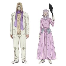 左からなんでも溶かす魔法使い（CV：子安武人）、命を与える魔法使い（CV：島袋美由利）。