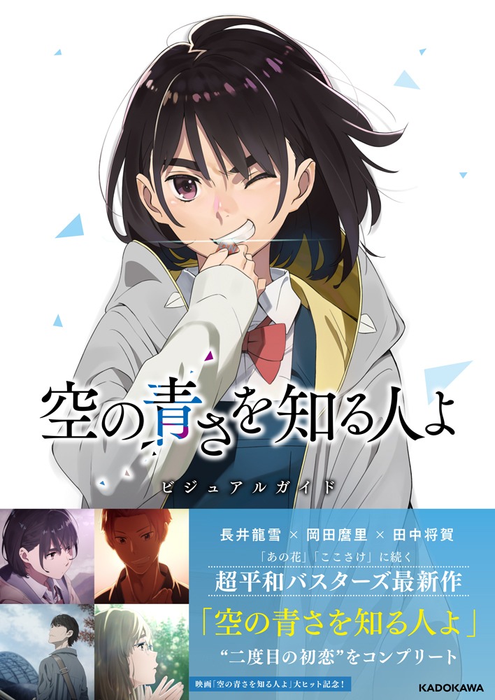 「空の青さを知る人よ ビジュアルガイド」帯付きの表紙。