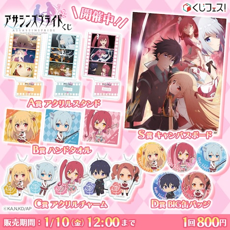 「アサシンズプライド」くじの賞品一覧。