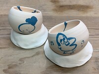 制作風景（雪に埋もれた食器シリーズ）