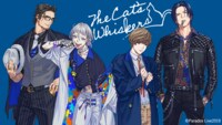 The Cat's Whiskersのビジュアル。左から西門直明（CV：竹内良太）、棗リュウ（CV：花江夏樹）、闇堂四季（CV：寺島惇太）、神林匋平（CV：林勇）。