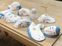 制作風景（雪に埋もれた人々シリーズ）