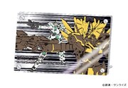 「機動戦士ガンダムUC」のアクリルミラーパネル。