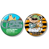 「アニメ『はじめ人間ギャートルズ』45周年記念展 ～45年ぶりにやつらが帰ってきた!!!～」と奥田民生のコラボグッズ。