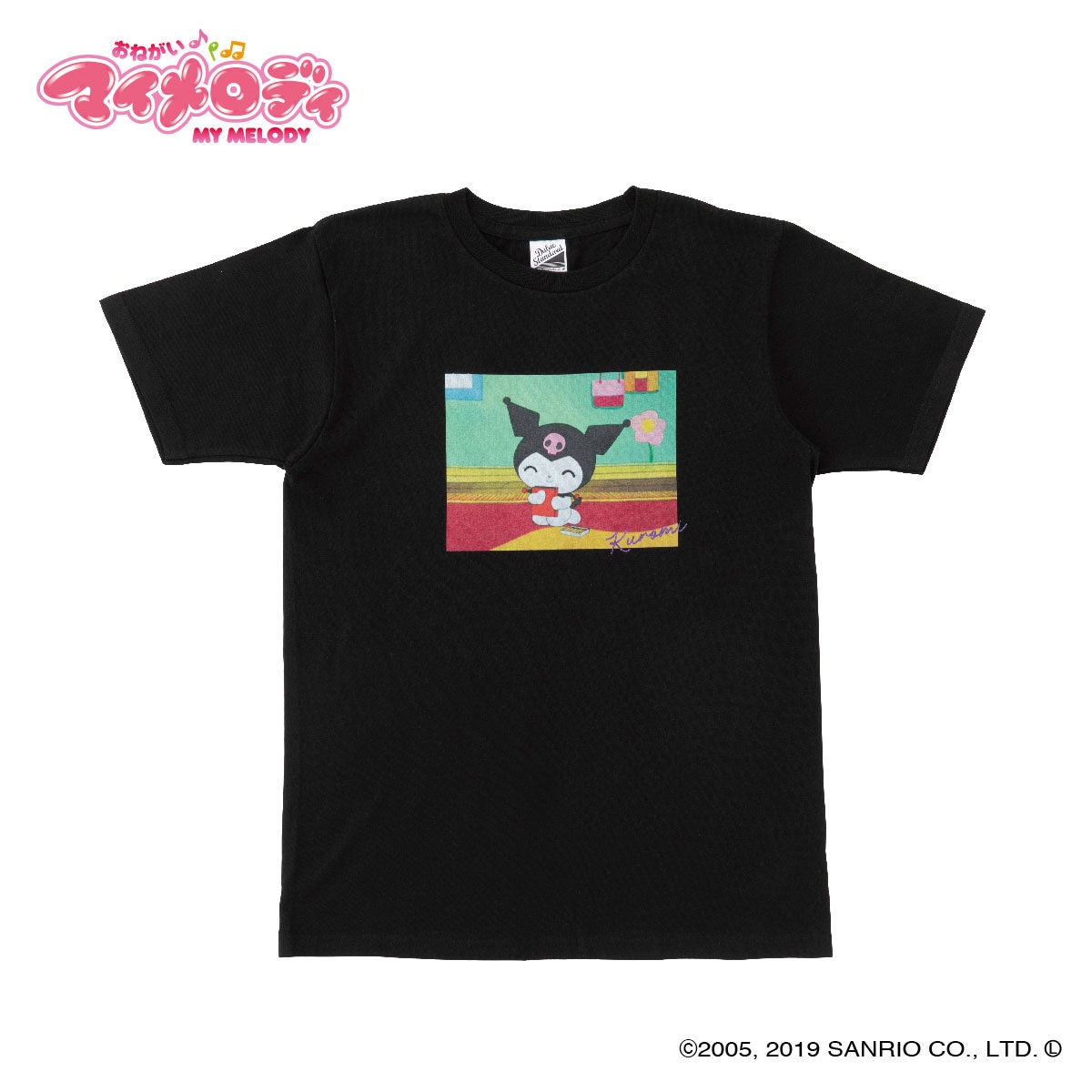 「おねがいマイメロディ Tシャツ クロミ柄」