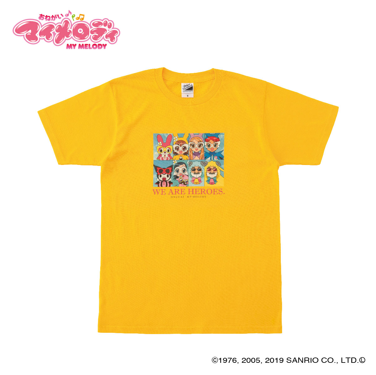 「おねがいマイメロディ Tシャツ WEAREHERO柄」