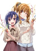 えれっとによる「ぼくたちのリメイク」アニメ化企画進行中のお祝いイラスト。