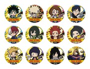 コラボグッズのトレーディング缶バッジ。