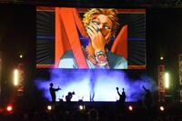 「僕のヒーローアカデミア」のステージイベントの様子。