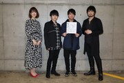 左から瀬戸麻沙美、内田雄馬、榎木淳弥、中村悠一。