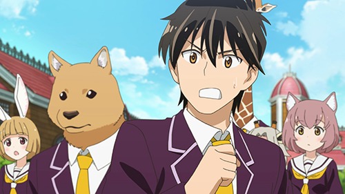 TVアニメ「群れなせ！シートン学園」第1話より。