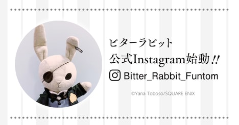 ビターラビット公式Instagram開設の告知。