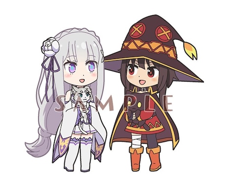 「アニメ描き下ろし氷結＆爆裂のアクリルキーホルダーぺあせっと」