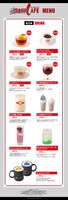 ドリンクメニューの一覧。
