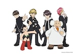 アトムとお茶の水博士、手塚風に描かれたwyseメンバー。(c)TEZUKA PRODUCTIONS