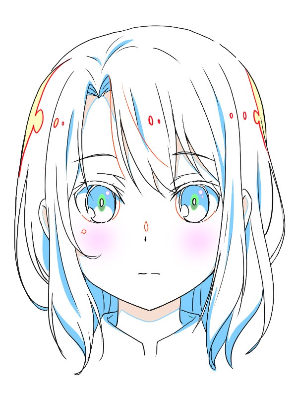安達（CV：鬼頭明里）の設定画。