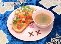 「フムスオープンサンド」