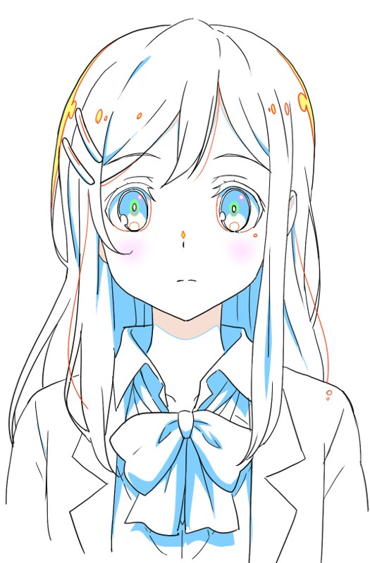 しまむら（CV：伊藤美来）の設定画。