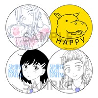 販売予定の缶バッジ。