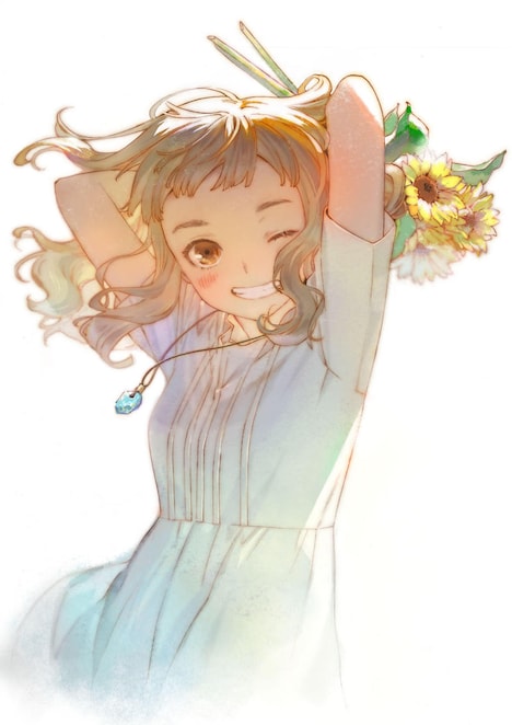 絵本奈央によるアニメ映画「ジョゼと虎と魚たち」描き下ろしイラスト。 (c)2020 Seiko Tanabe/ KADOKAWA/ Josee Project