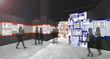 「仲間とは」の展示イメージ図。(c)和月伸宏／集英社