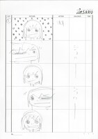 湯浅監督が手掛けたオープニング映像の絵コンテ。