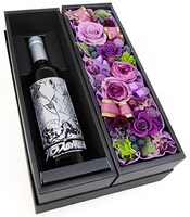 「『夜明け』白ワインとバラの花セット」