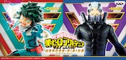 「僕のヒーローアカデミア THE MOVIE ヒーローズ:ライジング」より出久、ナインのフィギュア。
