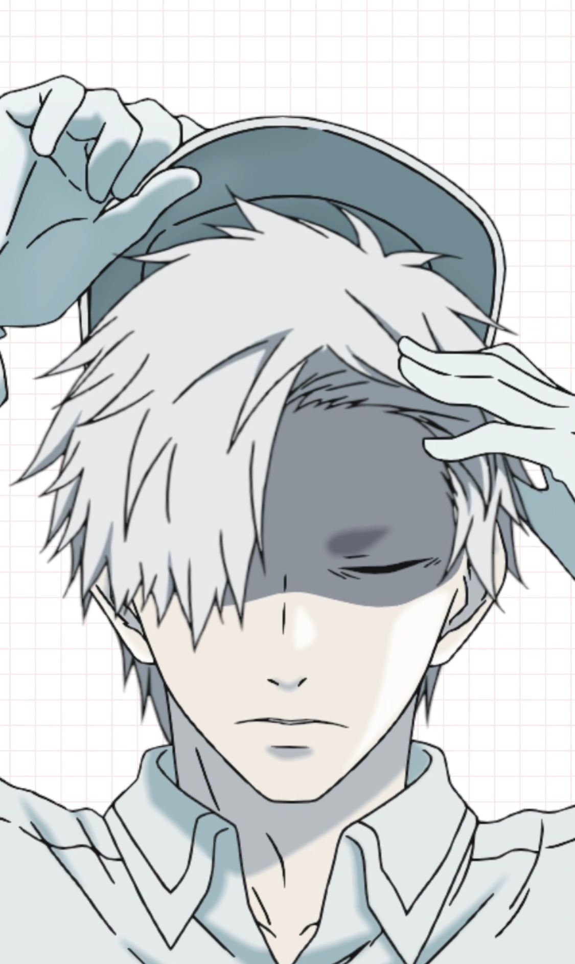 おでこを見せる白血球（好中球）のイラスト。
