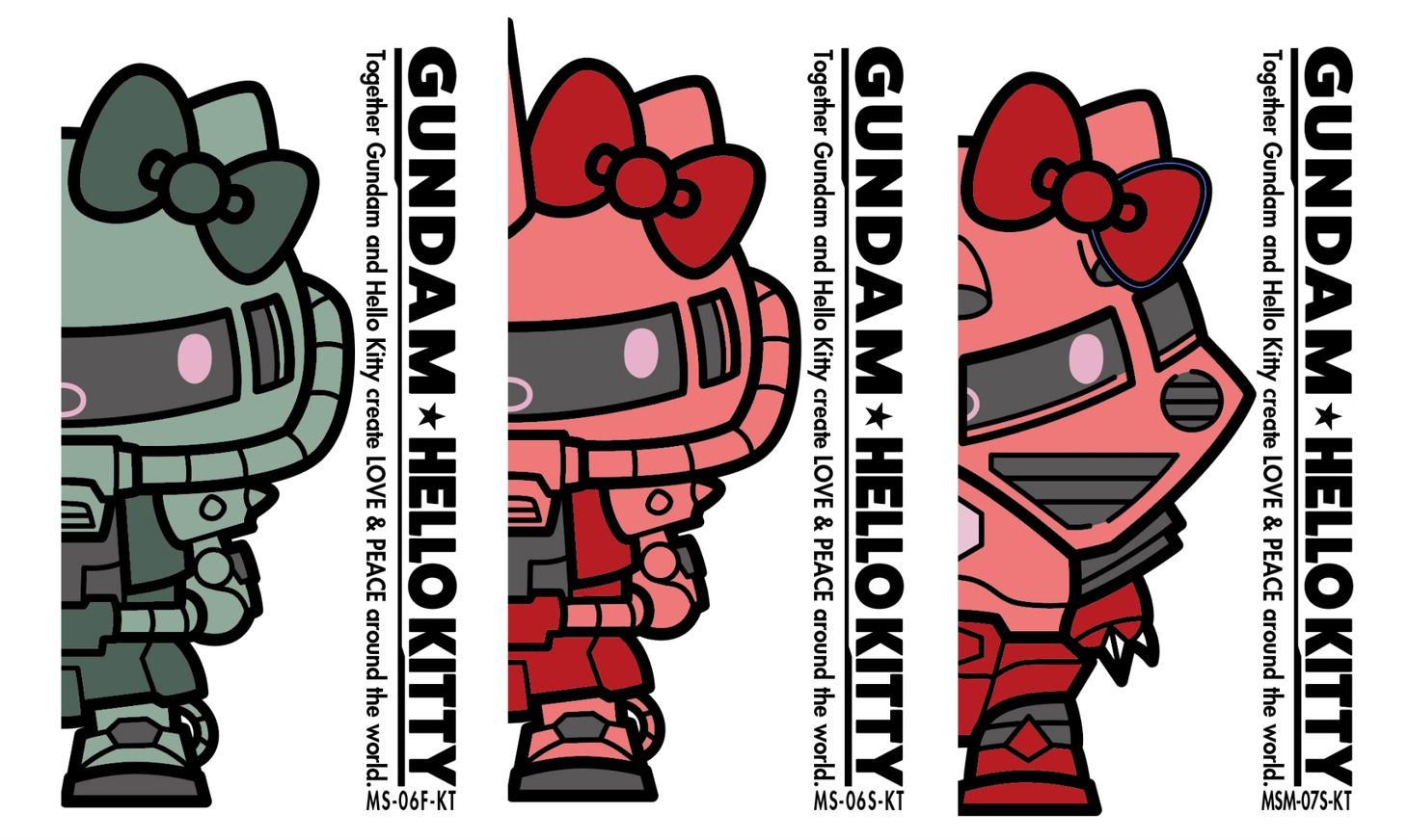 描き下ろしデザインの「ジオン軍×ハローキティ」。
