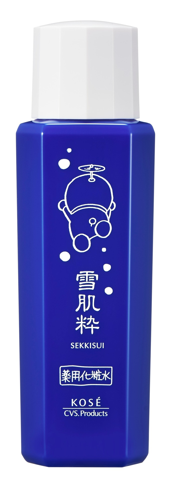 「ドラえもん」デザインが施された「雪肌粋 薬用化粧水」。