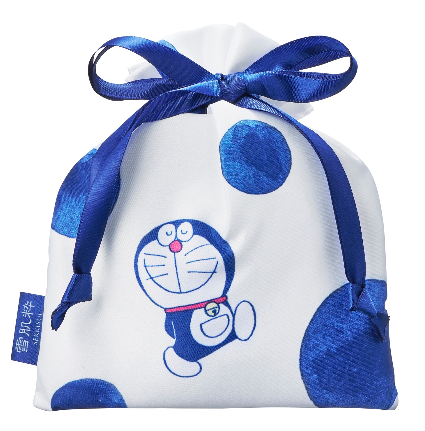 「ドラえもん」デザインが施された巾着。