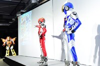 左からアースグランナーレオチータ、グランナーR、グランナーK。