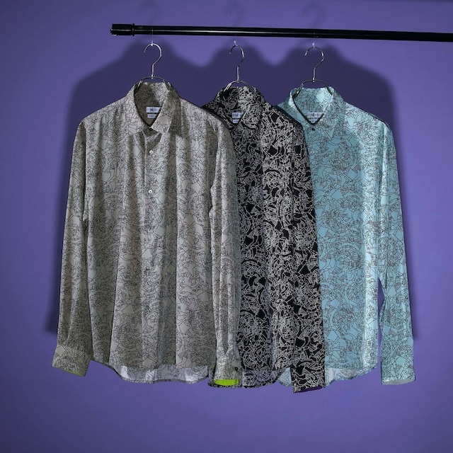 「杜王町地図 コラボ総柄シャツ」