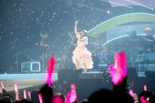 「リリカル☆ライブ」より、田村ゆかりによるパフォーマンスの様子。写真：キングレコード提供​