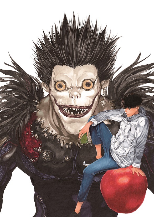 ジャンプスクエア3月号の表紙に使用される「DEATH NOTE」のイラスト。(c)大場つぐみ・小畑健／集英社