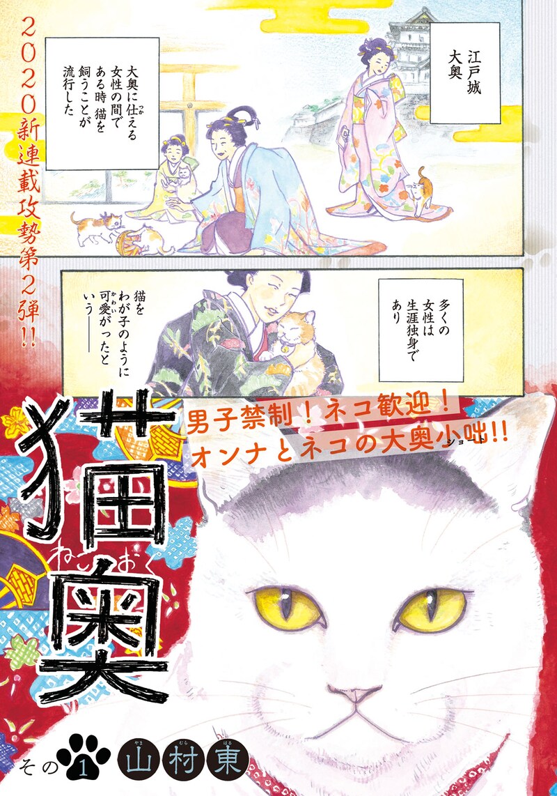 「猫奥」扉ページ。(c)山村東/講談社
