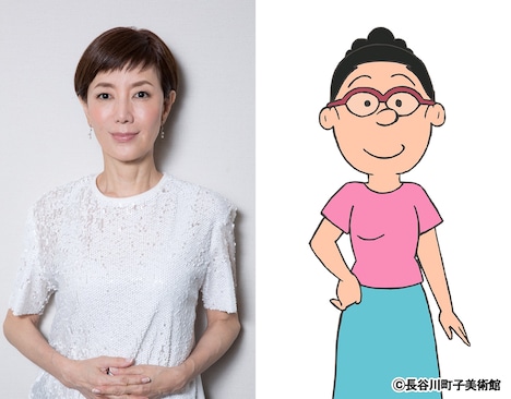 長谷川町子役を演じる戸田恵子。